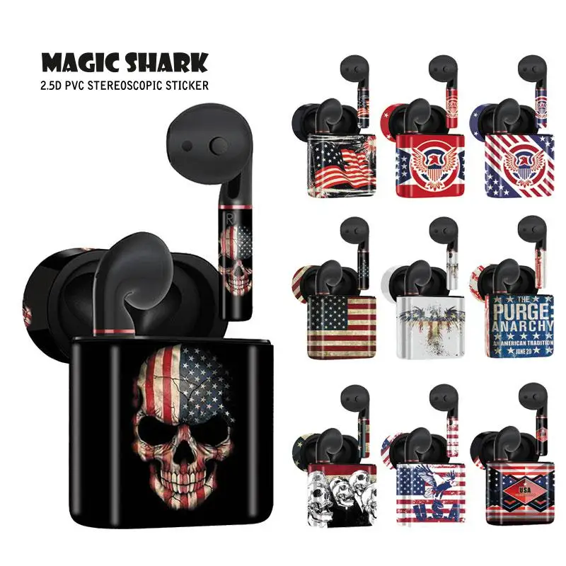 Новинка 100% чехол-наклейка с принтом в виде черепа орла флага США защитный чехол