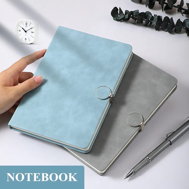 

Блокнот А5 уплотненный простая литература и искусство твердая кожа с магнитной пряжкой креативная работа запись встреч блокнот для бизнеса