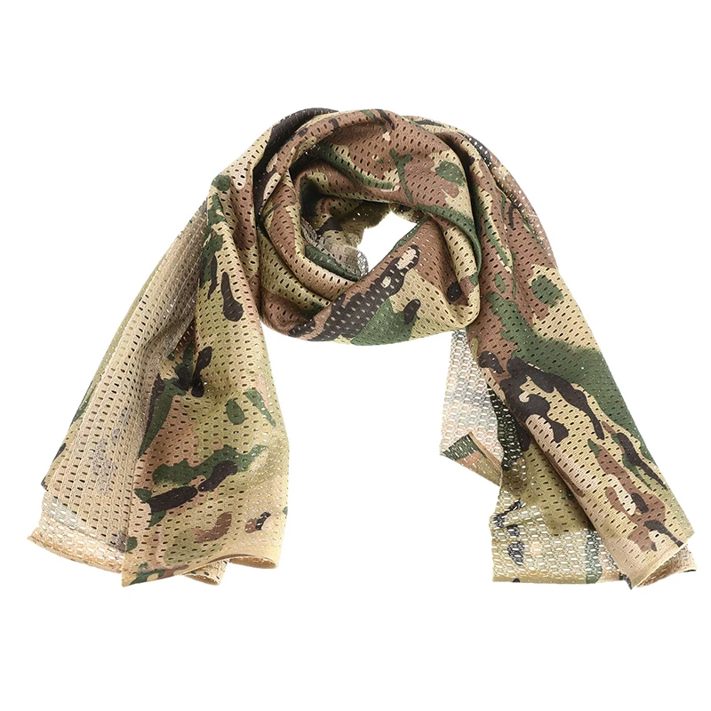 Хлопковый военный Камуфляжный Тактический сетчатый шарф шейный платок для