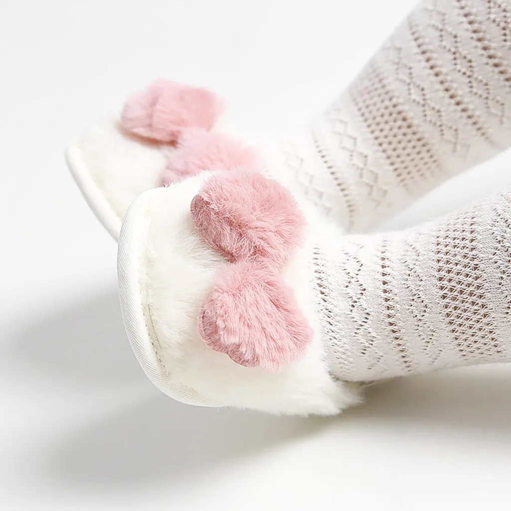 Детские ботинки обувь с бантом для новорожденных девочек и мальчиков из плюша