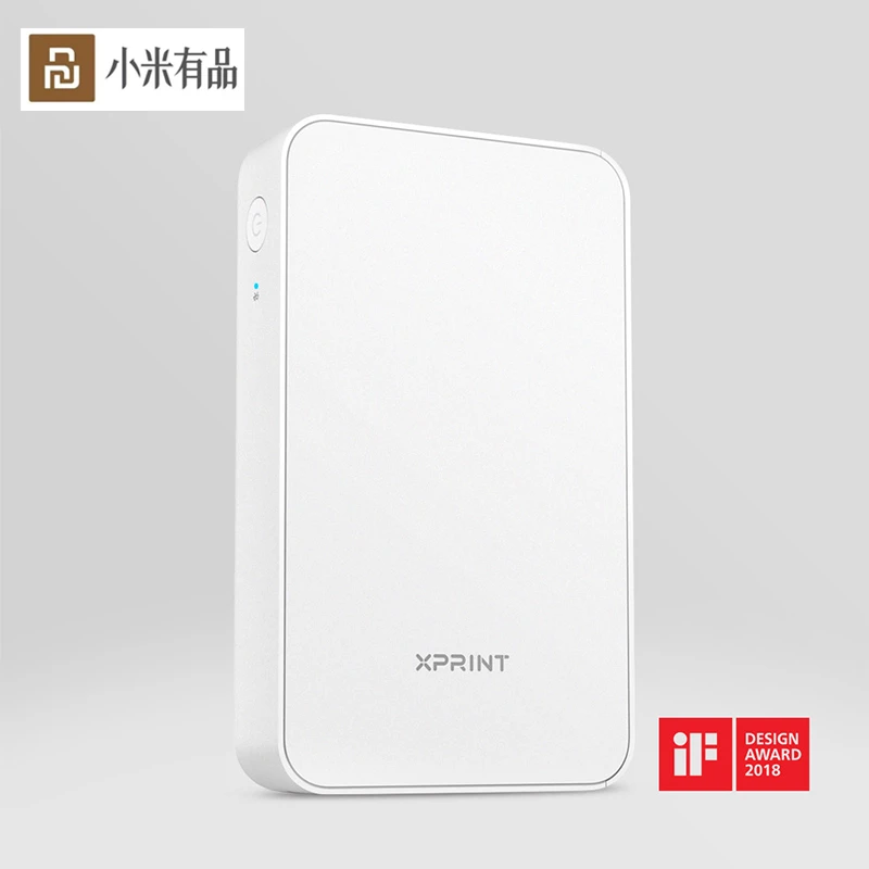Мобильный принтер Youpin jiyin печатающий фотографии с телефона bluetooth 10 шт. бумага для