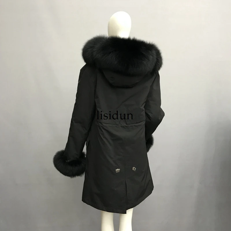 2019 модная зимняя куртка женская шуба из натурального меха лисы с воротником