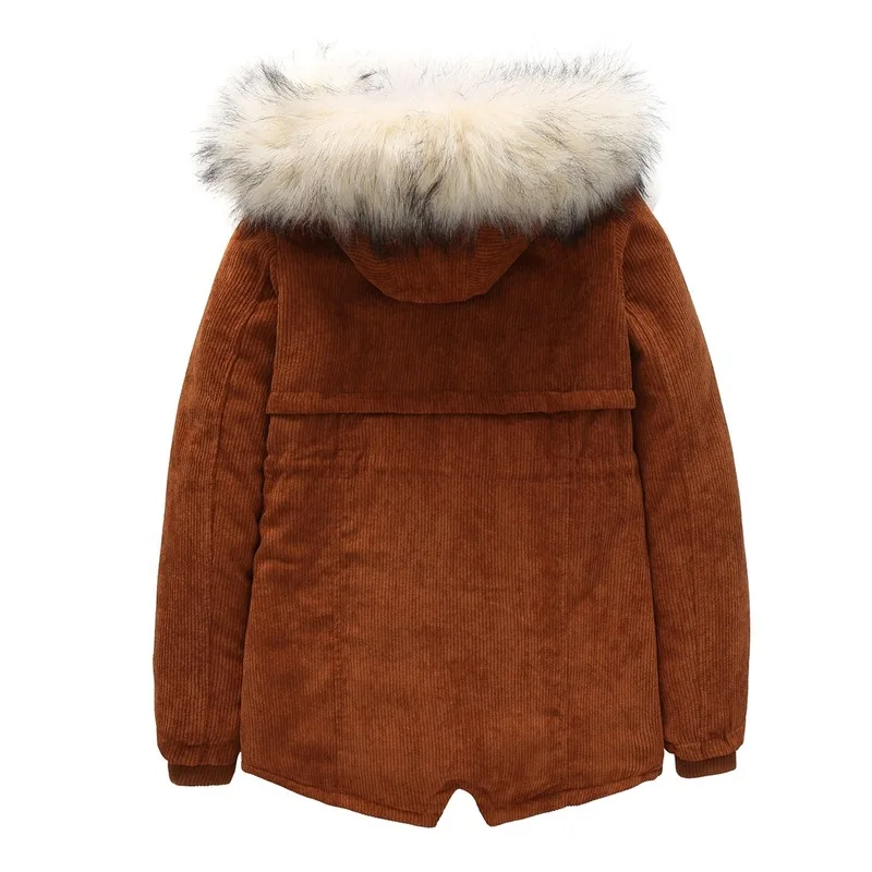 

Winter Children Plus Fleece Plus Fleece Girls Cotton Jacket Hooded Mid-Length Children's Core Fleece Warm Jacket