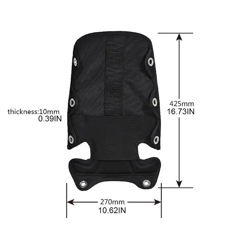 

Professional Backplate Pad Scuba Diving Compression Soft Pad Technology BCD Back Cushion Professional Backplate Pad Scuba Diving