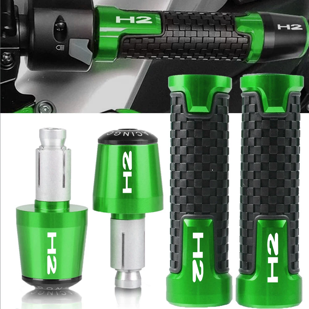 

H2 Hand Gear Balanced Plug Slider Motorcycle 7/8”22mm Hand Grips Handlebar Handles Grip Ends Plug For KAWASAKI H2 H2R 2015 2016