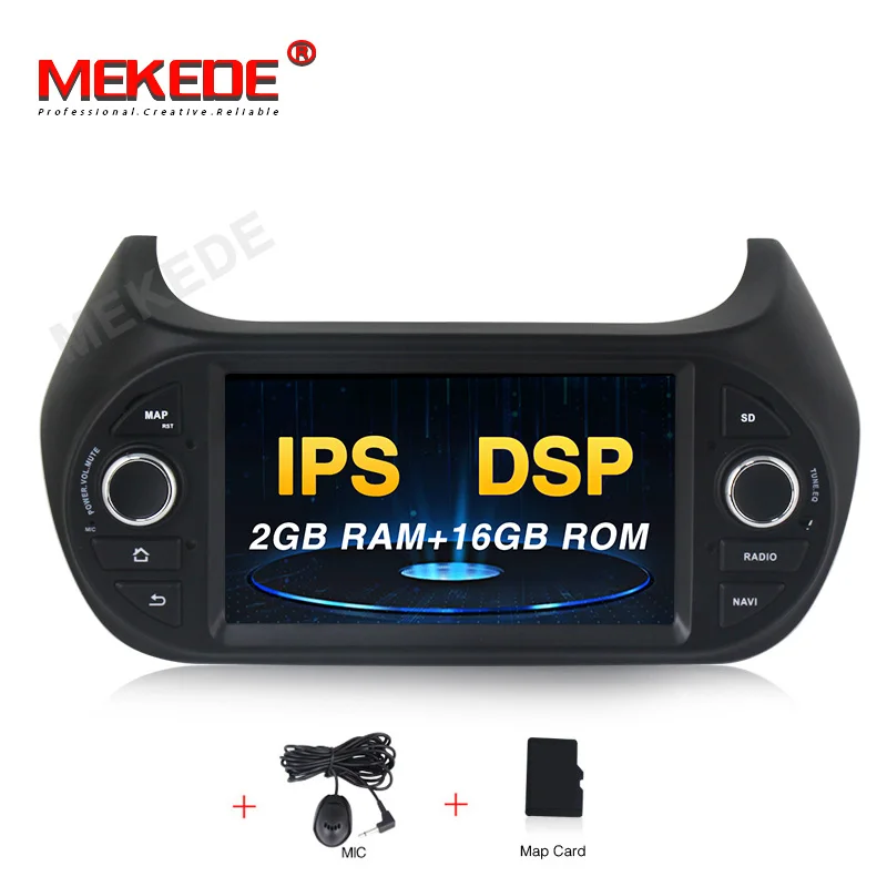 MEKEDE Android 9,0 7 дюймов ips DSP Автомобильный мультимедийный dvd-плеер для FIAT/Fiorino/Qubo/Citroen/Nemo/peugeot/Bipper gps навигация - Цвет: 2G RAM 16G ROM
