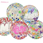 5 шт. 20 дюймов печать на прозрачной поверхности Bobo воздушных шаров свадьбные С Днем Рождения вечерние украшения шар вечерние Baby Shower гелием мяч воздуха Декодер каналов кабельного телевидения