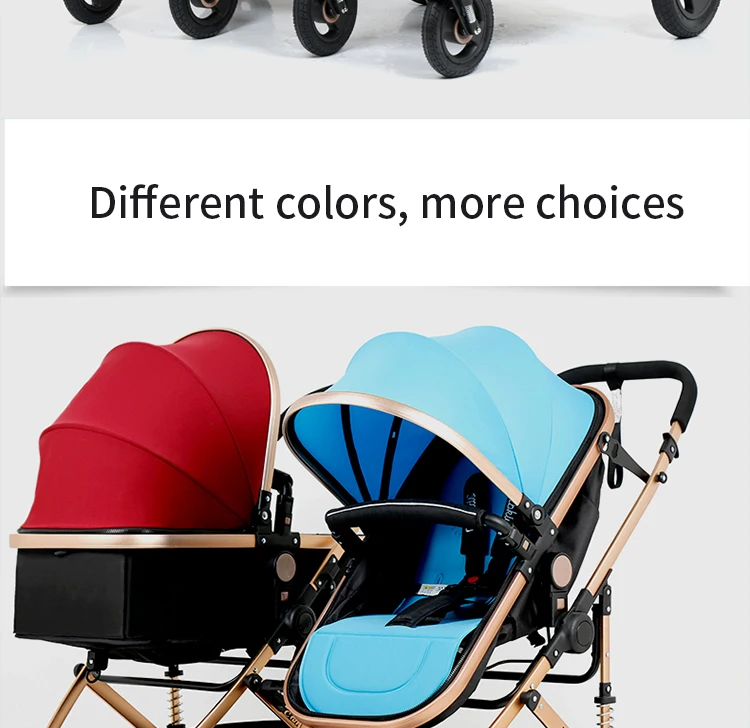Babyfond двойная детская коляска может разделять высокий лежащий пейзаж светильник ударопрочный складной детская коляска