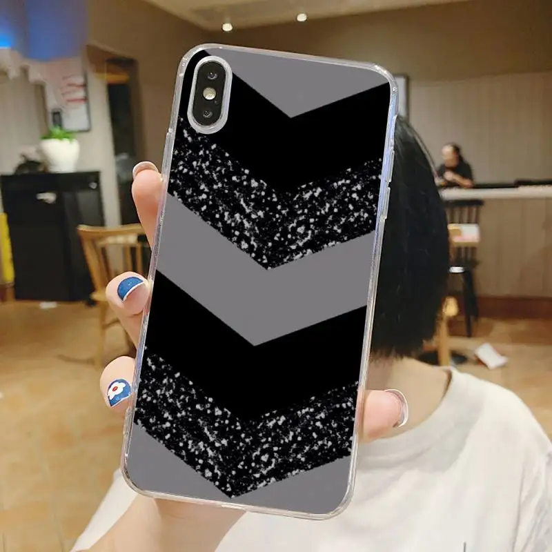

Marbled pattern geometry Phone Case Transparent for iPhone 6 7 8 11 12 s mini pro X XS XR MAX Plus