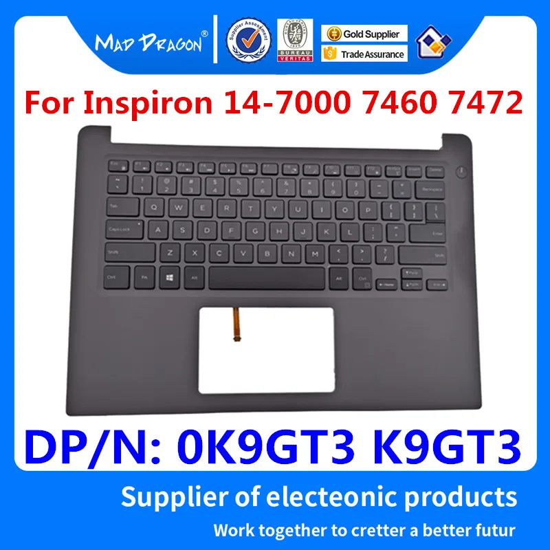 

Бренд MAD DRAGON, ноутбук, новая клавиатура с подсветкой для Dell Inspiron 14-7000 7460 7472 BKA40 0K9GT3 K9GT3