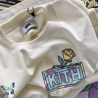 kith box logo t shirt casual men women 11 best quality kith t shirt floral print 2021 summer daily men tops