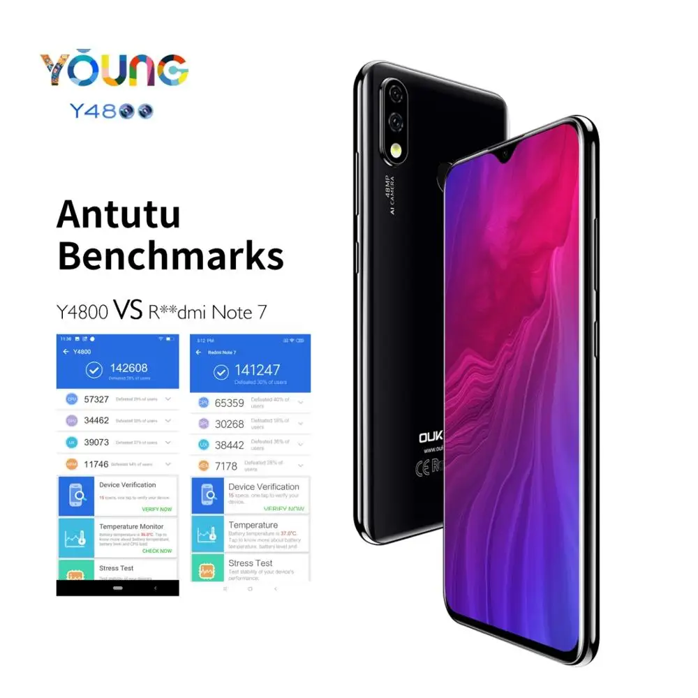 OUKITEL Y4800 смартфон на Android 128 восемь ядер экран 9 0 дюйма 6 ГБ + 3 ГБ|Смартфоны| |