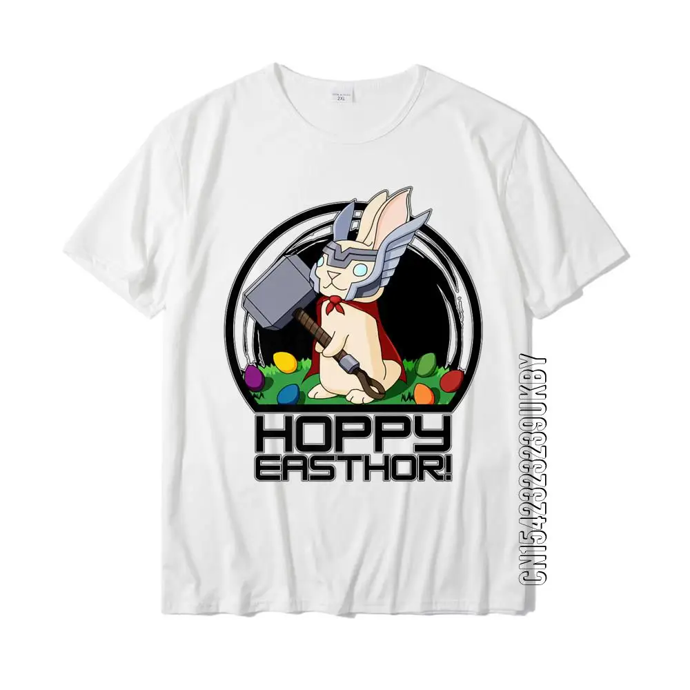 

Hoppy EasThor Милая Скандинавская Пасхальная футболка премиум класса с кроликом и супергероем, новинка, топ для отдыха, футболки, Хлопковая мужск...