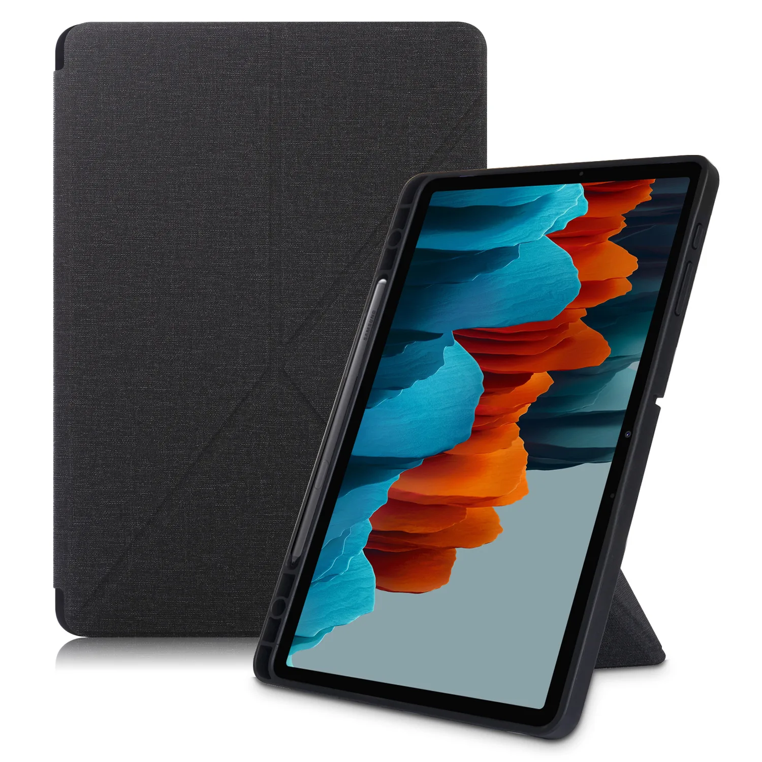 

Samsung Galaxy Tab A7 10.4-inch SM-T500 T505 T507 transformable protective leather case, flip cover, TUP soft shell case