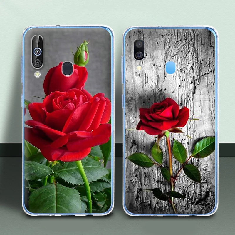 

Beautiful Red Roses Flowers Case For Samsung Galaxy A50 A20e A70 A10 A40 A30 A20s A10e A10s A905G Transparent Soft Phone Coque