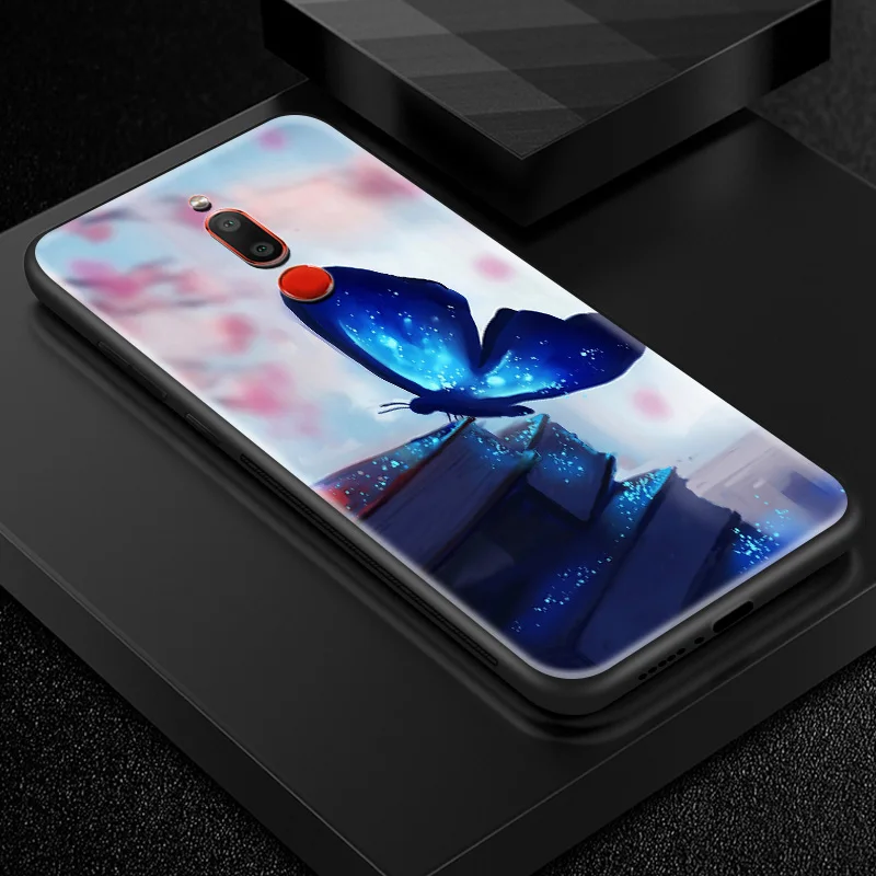 W315 Задняя крышка из закаленного стекла для Meizu 16s 16th Plus 16X M6T M882Q M892Q M5 M6 M8 M9 Note TPU Рамка бампер печать обложек сумка с животными - Цвет: W315