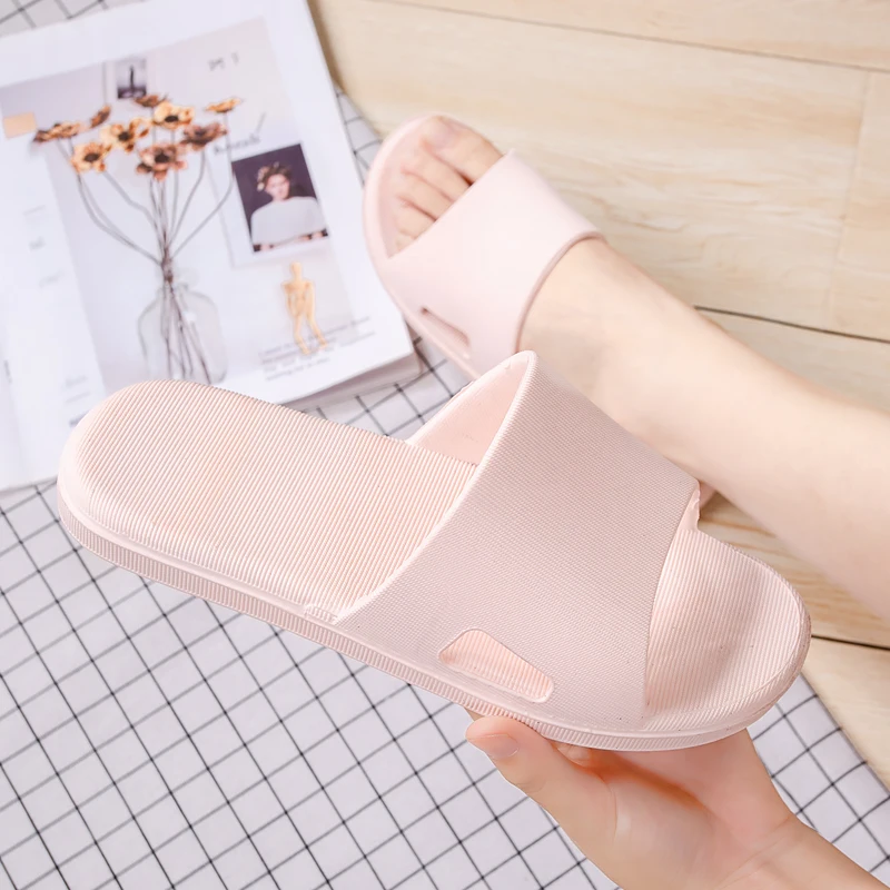 2021 Summer Women Indoor Slippers Floor Flat Shoes Indoor Flip Flops Female Non-slip Bathroom Home Slippers Zapatillas De Hombre