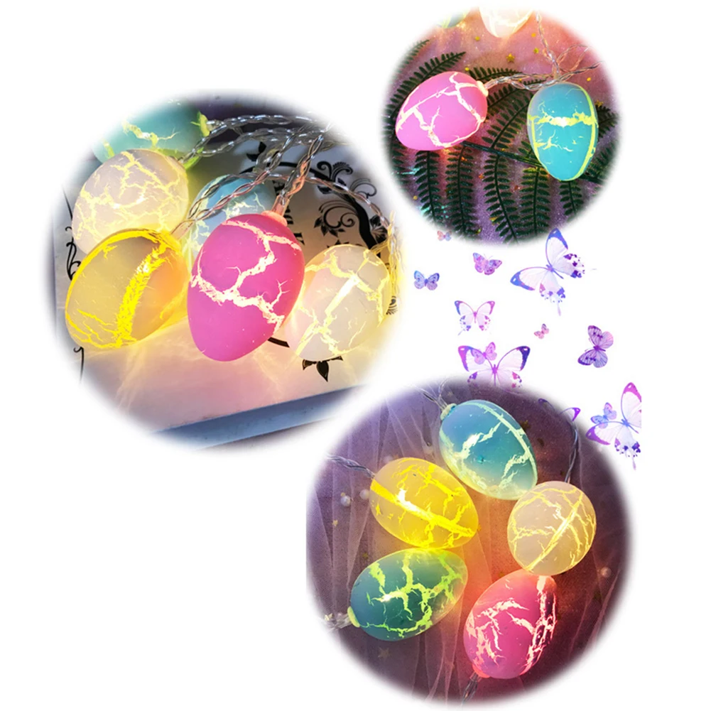 

1.5m 10LED Cracked Egg Light String Night Light Easter Festival Party Decor Easter Eggs Lamp Easter Eggs Decoration for Home