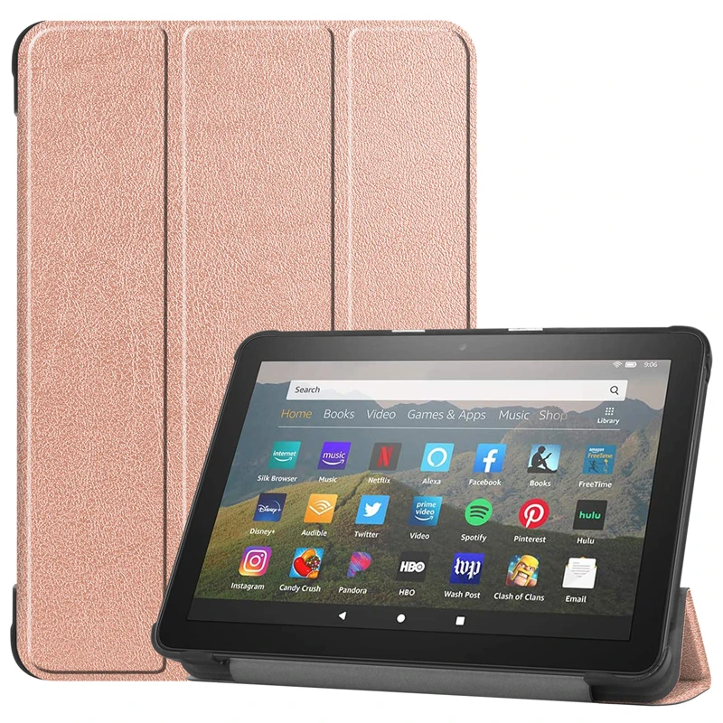 

Чехол для планшета, для Amazon Fire HD8 (Plus) 2020, 8 дюймов, складной, из ПУ кожи, откидная подставка, защитный чехол, чехол