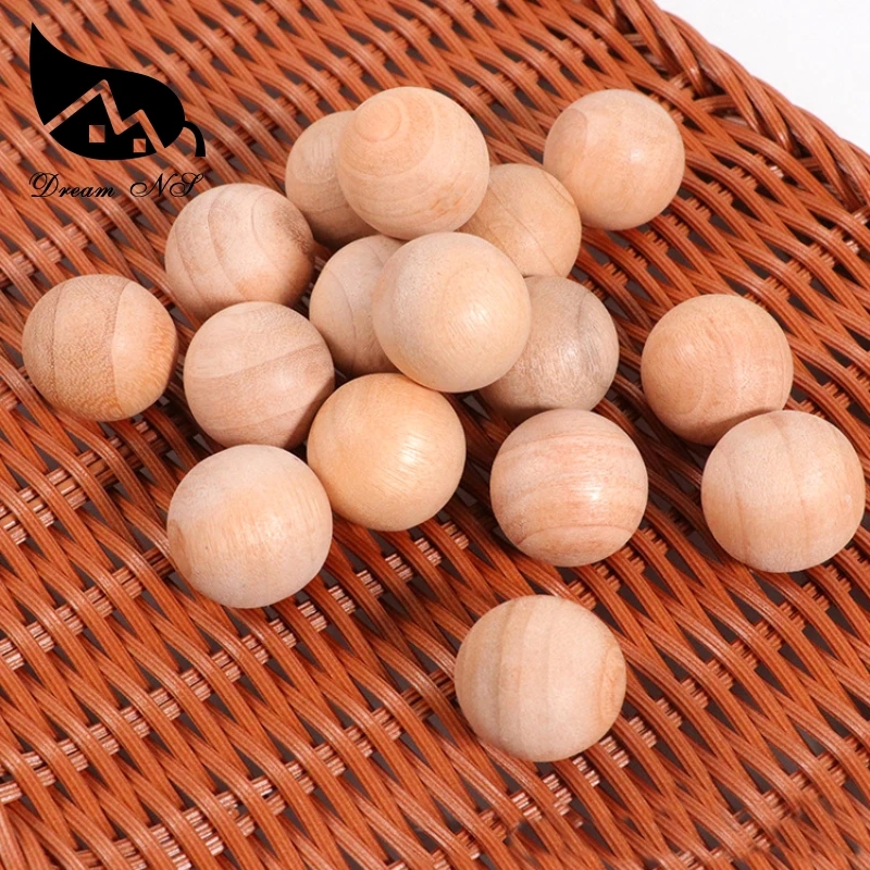 

500pcs/lot wholesale reusable wardrobe insect-proof and mould-proof mothballs pure natural solid wood ball camphor wood beads
