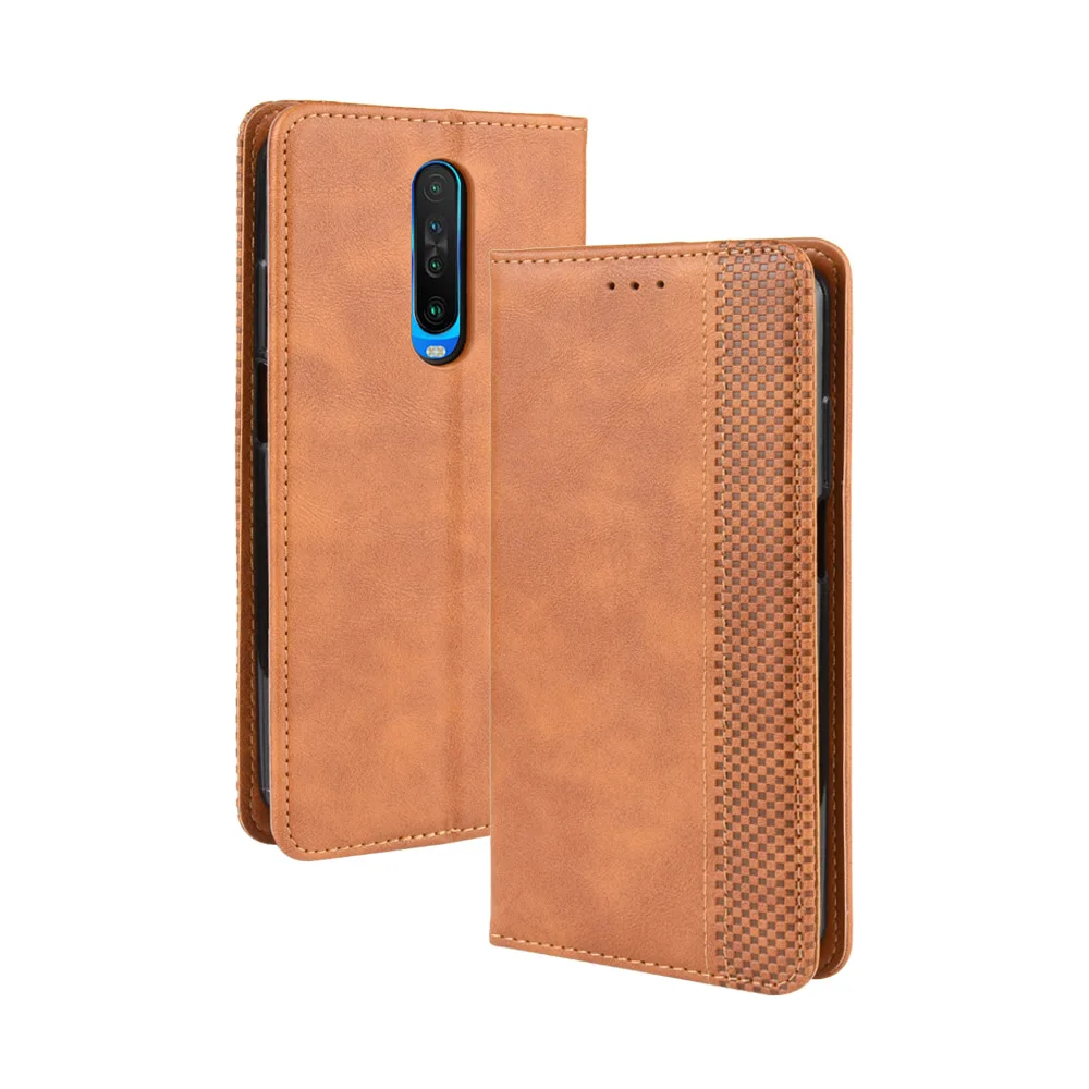 Чехол-книжка для Xiaomi Redmi K30 4G кожаный тонкий с отделением карт магнитный |