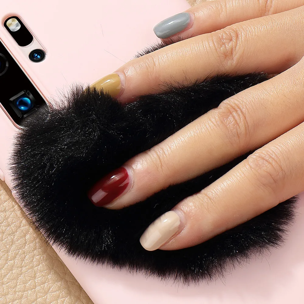 LCHULLE Lovely Cute Stylish 3D Furry Hair Love Heart Case for Huawei P20 P30 Mate 20 Pro Lite Soft TPU Rubber Back Cover Shell |