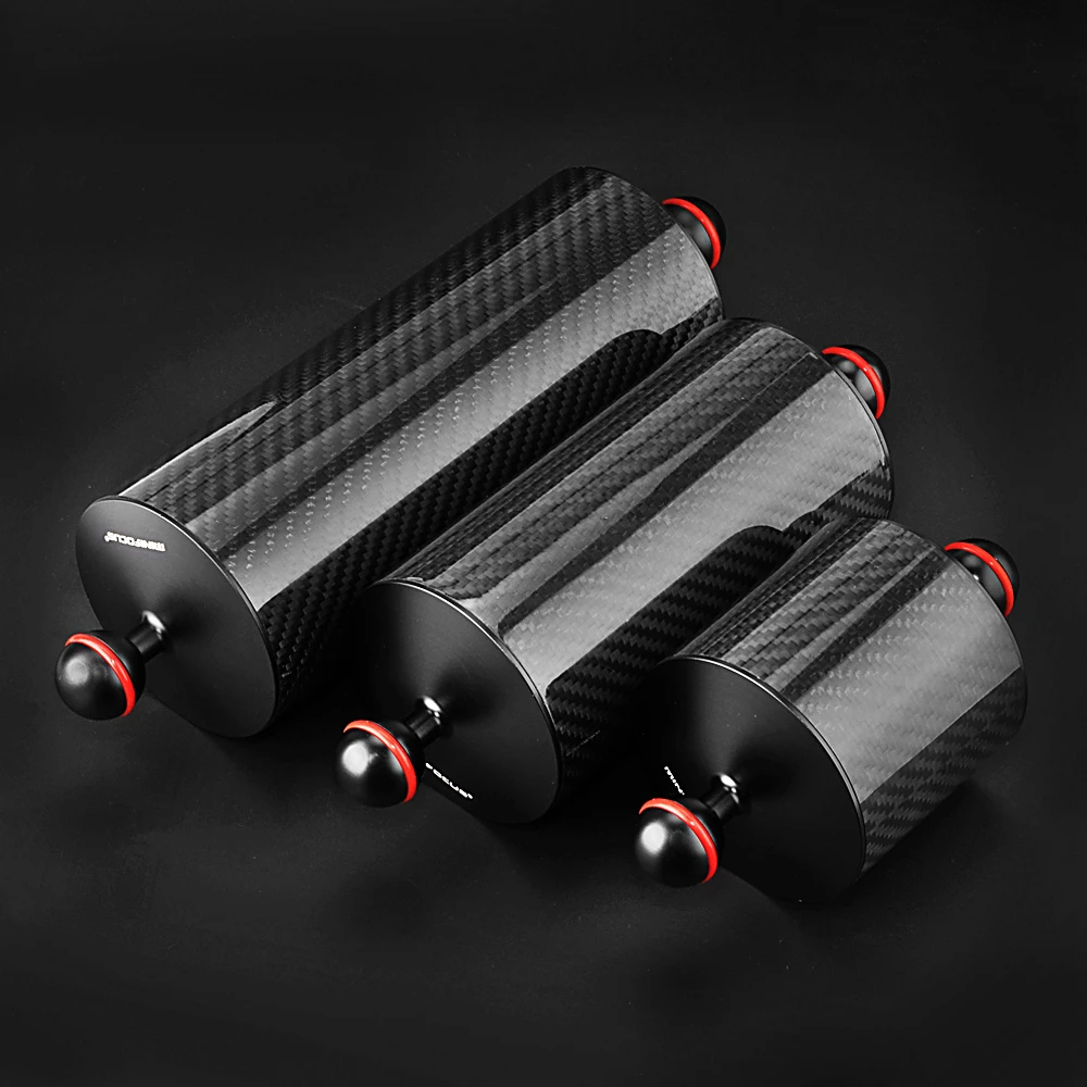 

Подводный поплавок из углеродного волокна D80 мм, 2 шт., двойной шаровой кронштейн для подключения лотка для дайвинга, крепление для видесветильник емки/стробоскопа