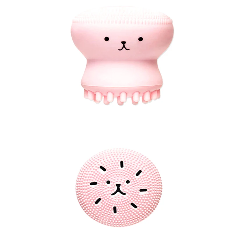 Силиконовая Очищающая щетка для лица в форме осьминога очищающее средство скраб