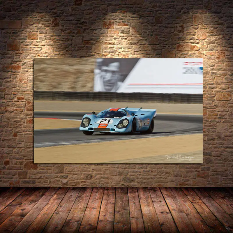 

24 Hours Of Le Mans Sport Muscle Car Painting Prints On Canvas Nordic Wall Art Pictures for Living Noom Home Decoration Unframed