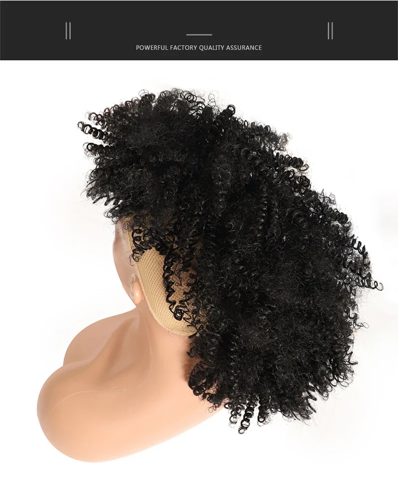 

JOY&BEAUTY Cockscomb Wig Short Curly Hair Wig 15Inch Fluffy Small Volume High Temperature Heating Synthesis For Black Women