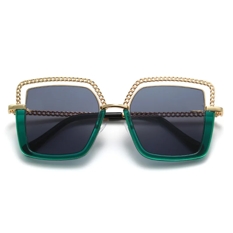 

Fashion Square Eyewear Women Metal Half Frame Sun Glasses Brand Design Lady Shades 2021 New Girls Luxury Trending Eyeglasses
