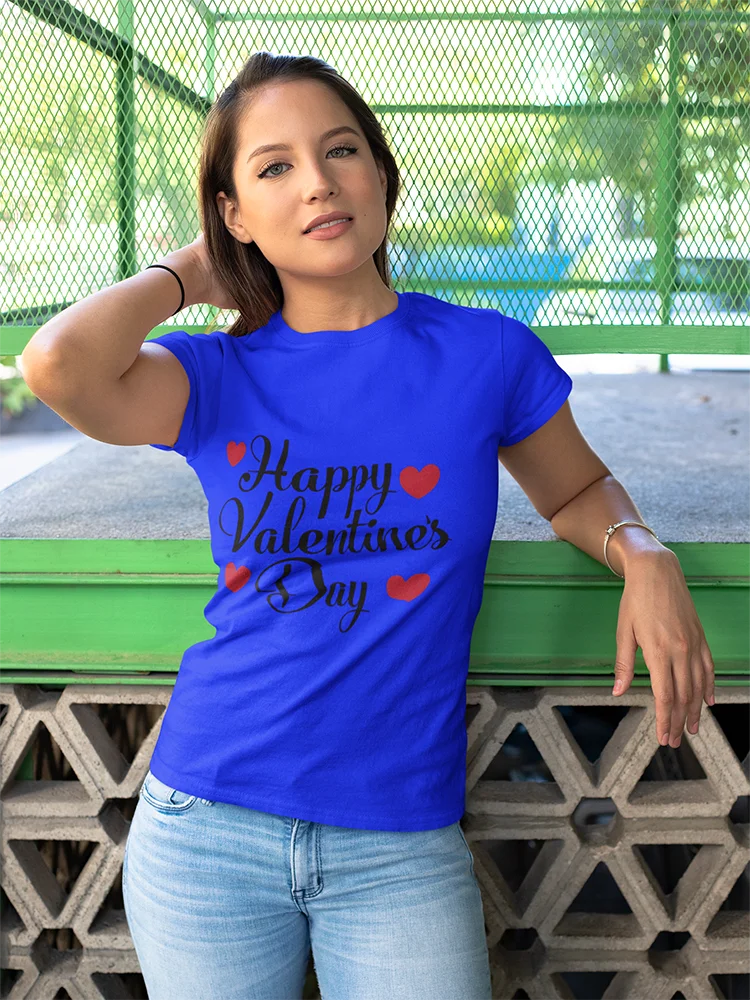 

Yeskuni Happy Valentine's Day Harajuku T Shirt Fashion European Urban Young Casual Short Sleeve Ropa Tumblr Mujer 2022 New Edgy