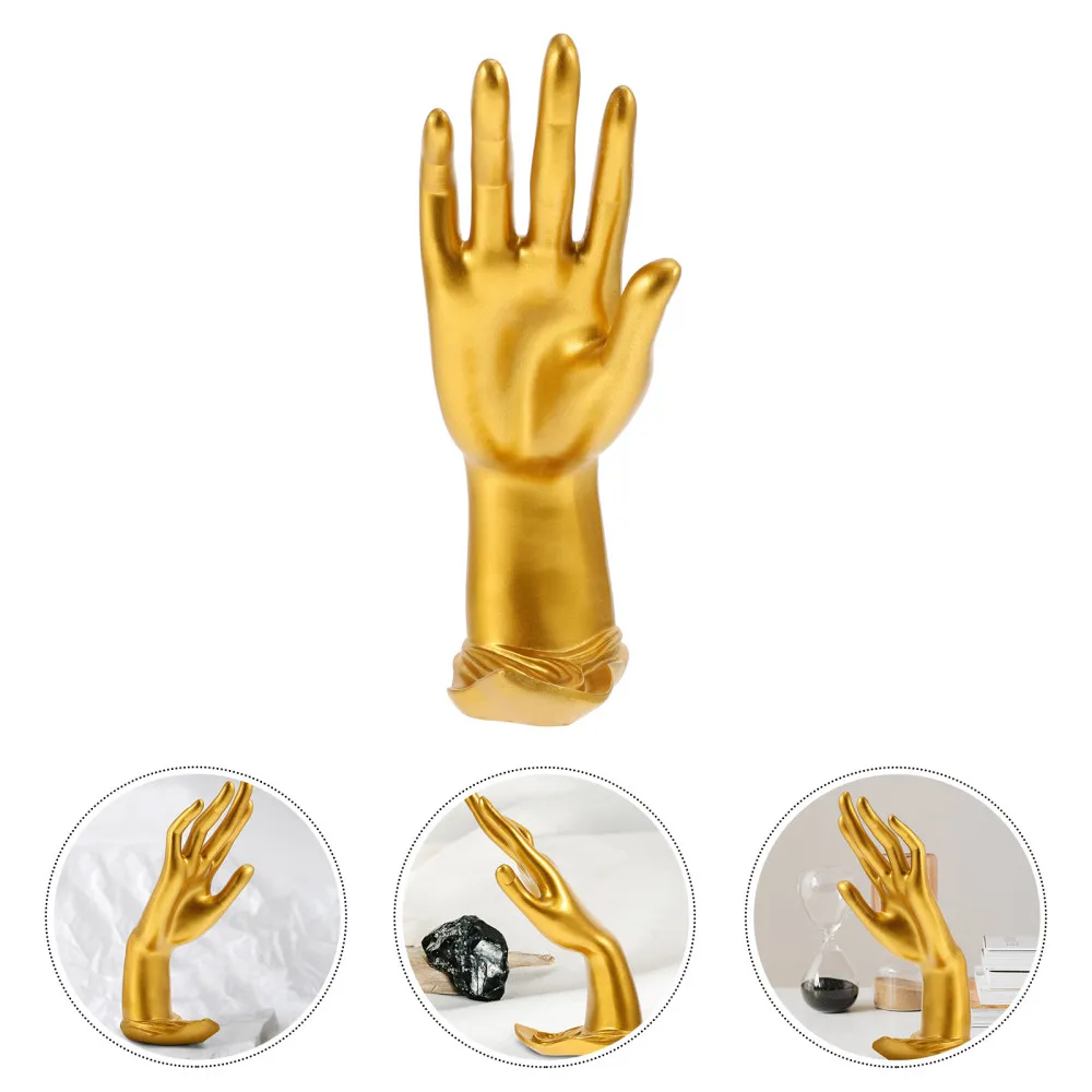 

1 шт., держатель для ювелирных изделий в форме руки, демонстрационная стойка для браслетов и колец, подставка для ювелирных изделий (золотист...