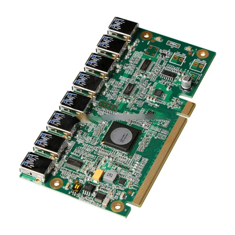 

1 to 8 PCIe Machine Graphics Card Extension Cord PCI-E 16X turn 8 Port USB3.0 PCIE Expansion Cards Riser Card BTC