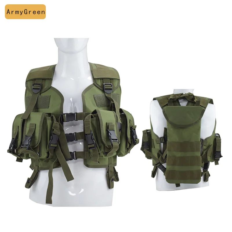 

Outdoor Camouflage Tactical Vests Army Combat Body Armor Men Military Equipment Hunting War Game Airsoft Vest With Water Bag