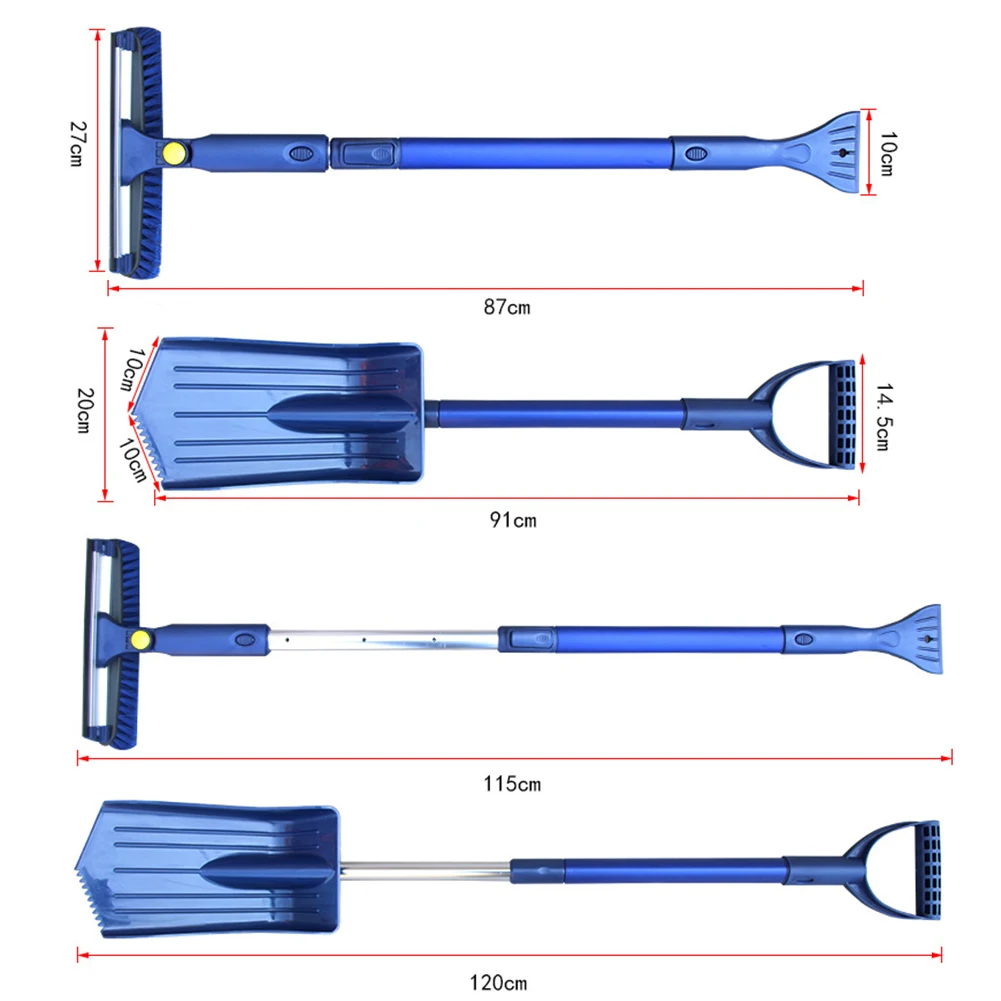 

VODOOL Car Ice Scraper Snow Remover set Shovel Brush rotate in 90 Window Windscreen Windshield Deicing Cleaning Scraping Tool