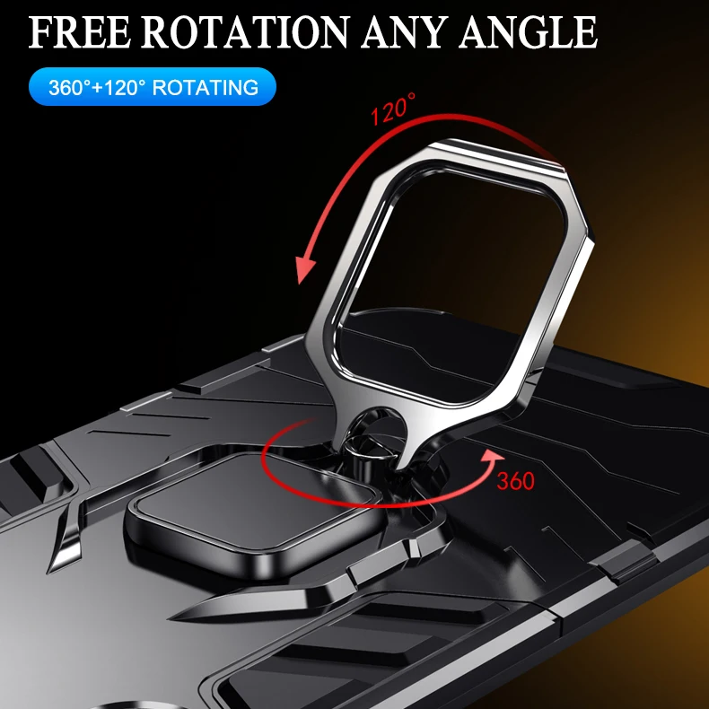 Бронированный металлический держатель-кольцо для Xiaomi Redmi Note 8T 6 7 8 Pro 7A 8A K30 K20 Mi 9 Lite SE A2 A3 Case on.