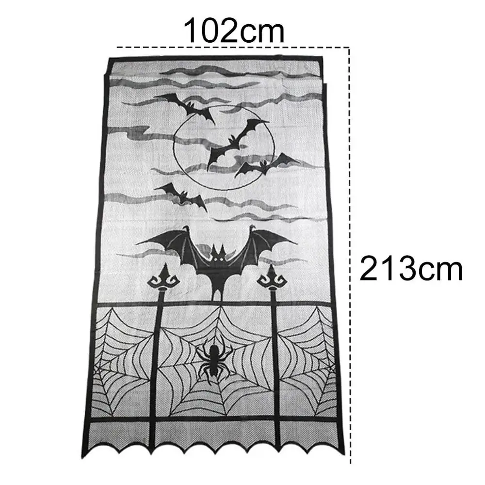 Паук веб летучая мышь дом с привидениями бар клуб Хэллоуин дверь занавеска Декор