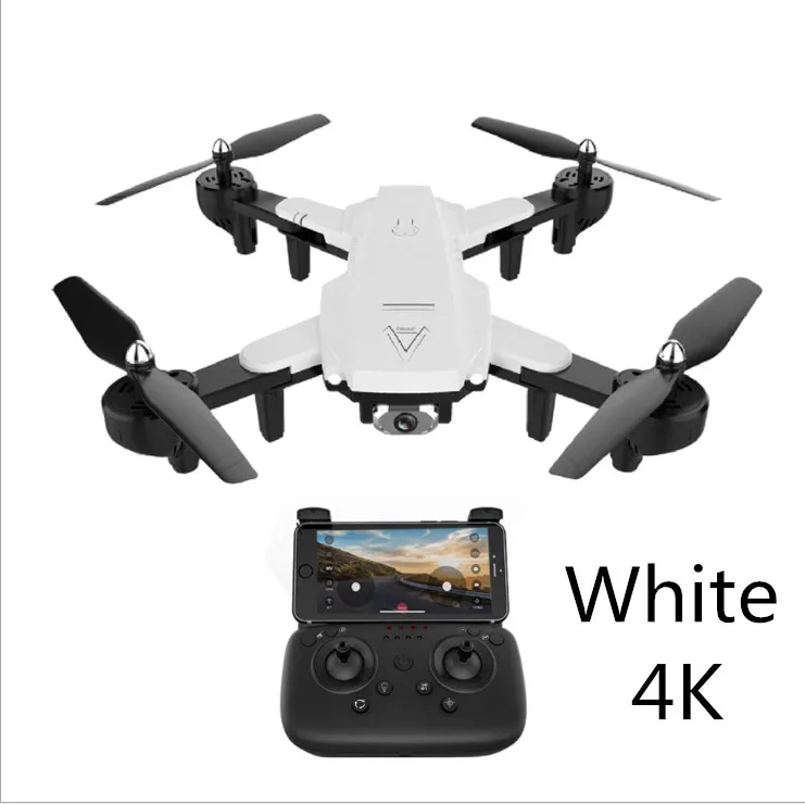 White-4K FN Drone 807 Квадрокоптер Wi-Fi аэрофотосъемка Дрон оптический поток позиционирование жестовое управление радиоуправляемый самолет игрушка - Цвет: White-4K