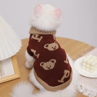 cat winter clothes knitted pet sweater for small dogs puppy cat vest shirts
