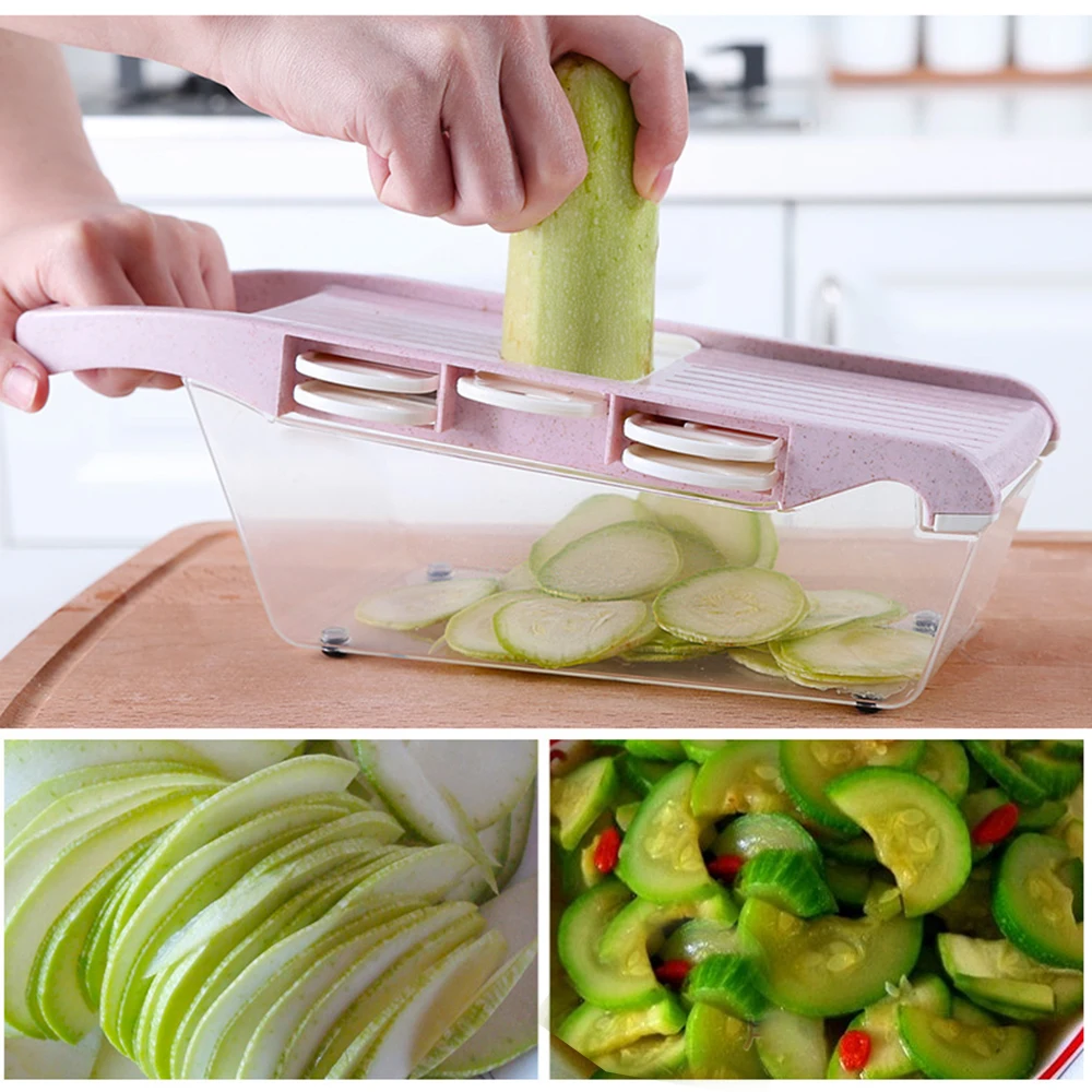 6 в 1 многофункциональное устройство резки овощей из нержавеющей стали