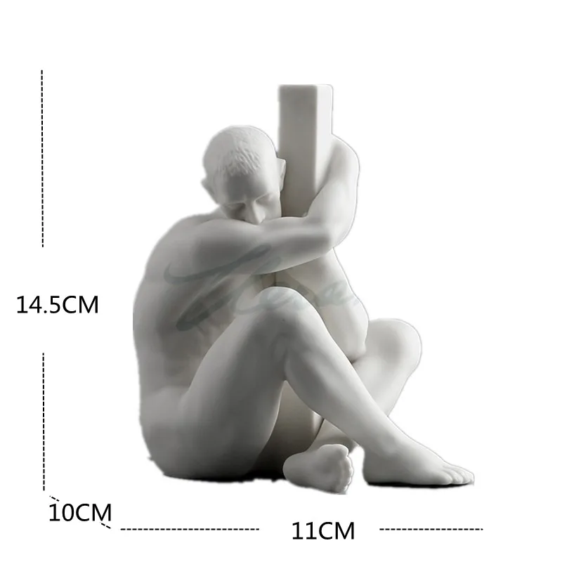 Современная керамическая боди-арт обнаженная мужская скульптура абстрактный
