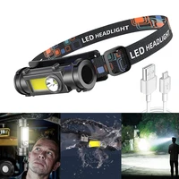 led headlight strong light 18650 lithium battery head mounted flashlight outdoor household rechargeable night fishing headlight