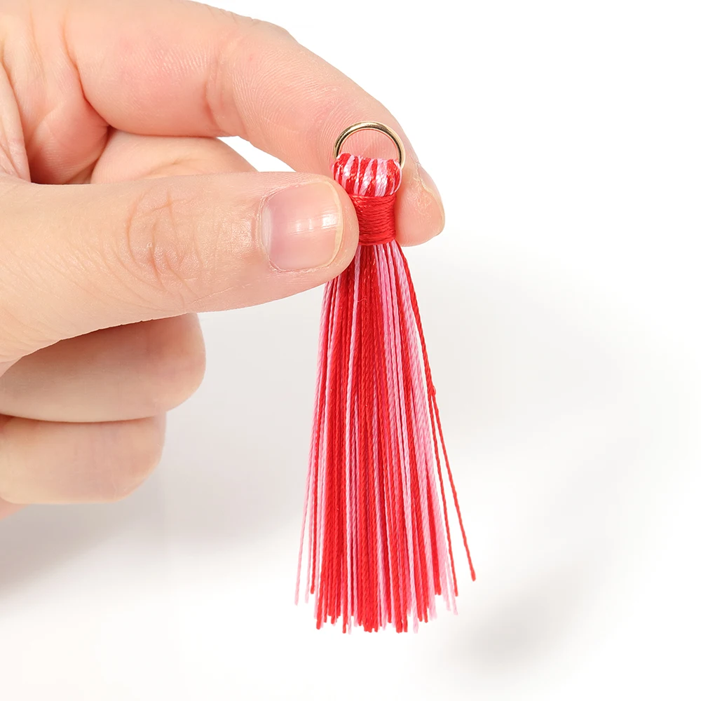 

10pcs 7cm Fringe DIY Tassels Earrings Mix Color Silk Tassel Trim Supplies for Jewelry Making Bag Keychain Pendants Accesories