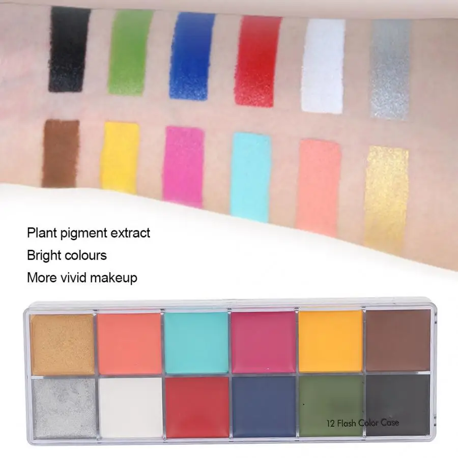 Массажер 12 цветов краска для боди арта Кубок мира Хэллоуин драма макияж