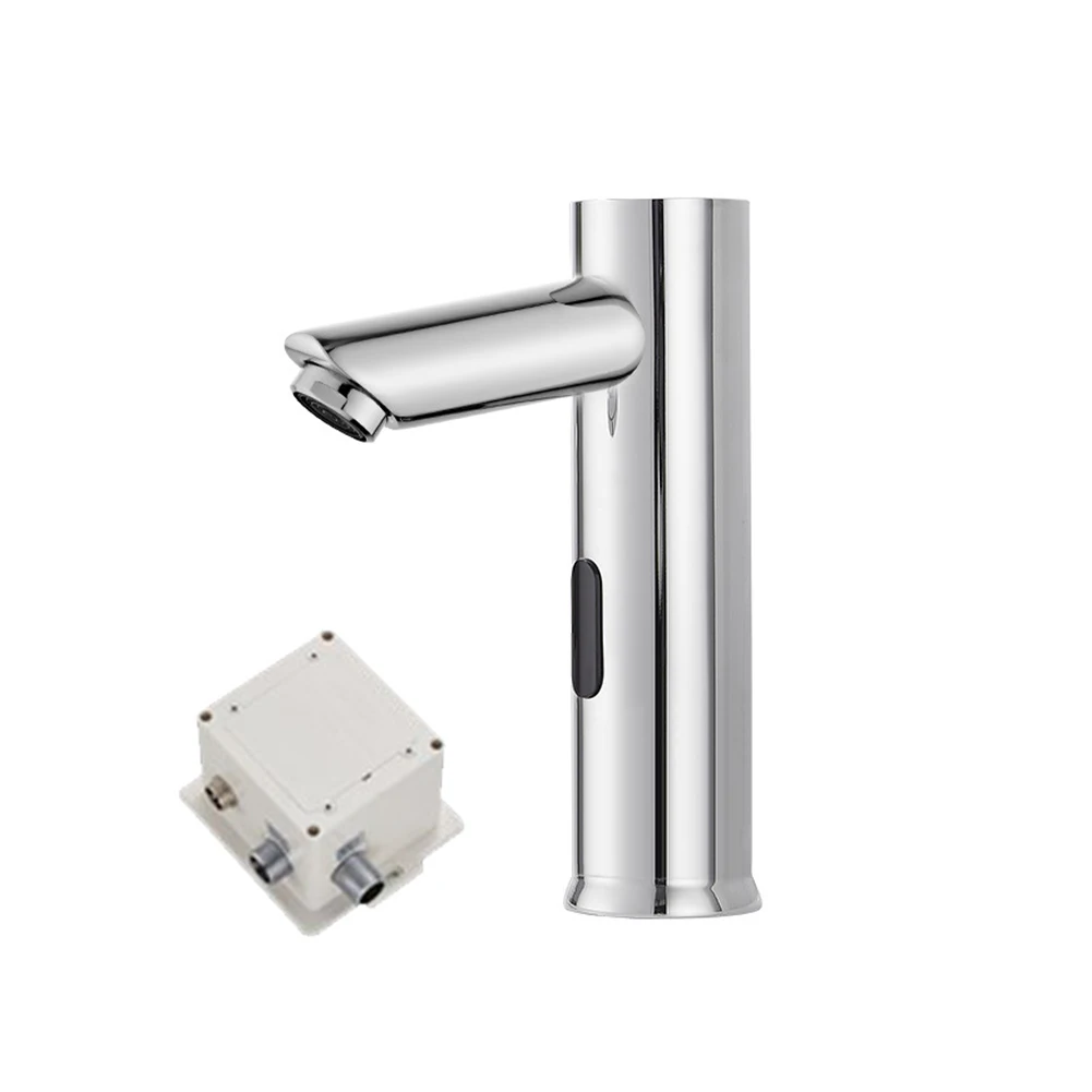 

Infrared Sensor Water Faucet Kitchen Basin Anti Splash Stainless Steel Automatic Bibcock Public Toilet Accessories For Bathroom