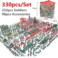 290pcs330pcsset military plastic model playset kit toy army men figures accessories decor gift model toys childrens gift