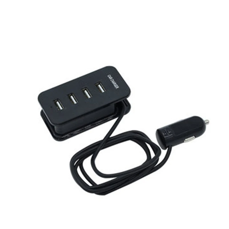 multi port car charger 4 usb extension cord charge phone for iphone 6 7 plus realme poco redmi infinix cubot doogee gps adapter free global shipping