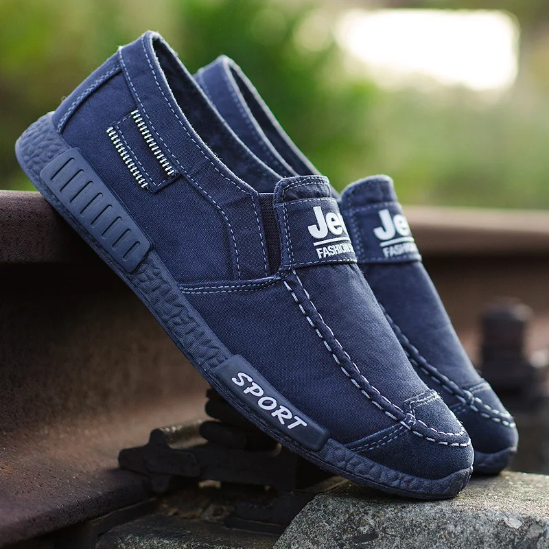 Мужские парусиновые туфли повседневная спортивная обувь на плоской подошве с