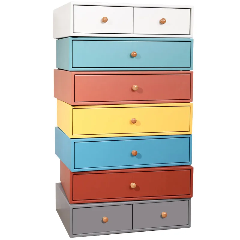 

GY Nordic Locker Chest of Drawers Macaron Combination Chest of Drawer Pattern Chest of Drawers Curio Cabinet Storage Cabinet